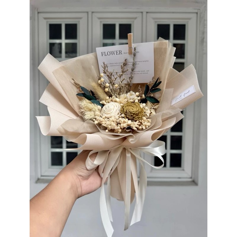 乾燥花束 玫瑰花 禮盒 花束 乾燥花 生日禮物 畢業花束 情人節 母親節 送禮 婚禮小物 索拉花-細節圖5