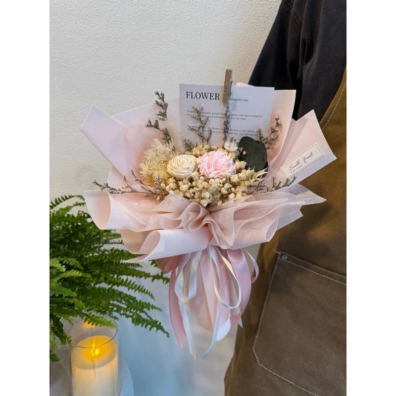 乾燥花束 玫瑰花 禮盒 花束 乾燥花 生日禮物 畢業花束 情人節 母親節 送禮 婚禮小物 索拉花-細節圖9