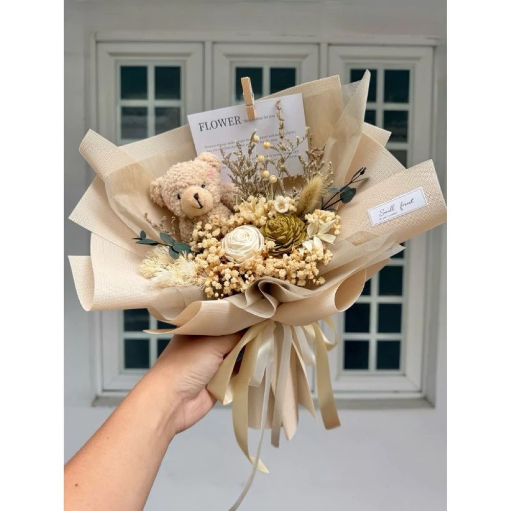 乾燥花束 玫瑰花 禮盒 花束 乾燥花 生日禮物 畢業花束 情人節 母親節 送禮 婚禮小物 索拉花-規格圖10