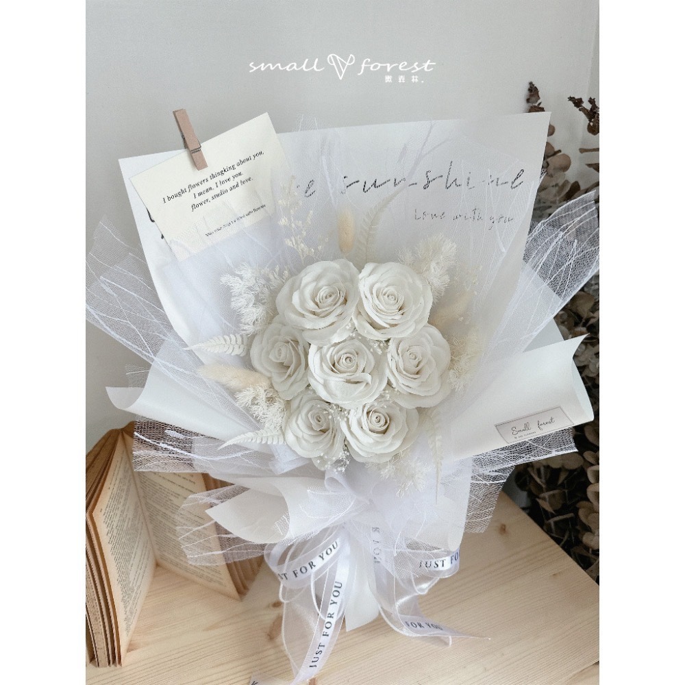 新娘花束 香皂花 玫瑰花 香皂玫瑰 教師節 花束 乾燥花 乾燥花束 生日禮物 畢業花束 情人節 求婚花束-細節圖6