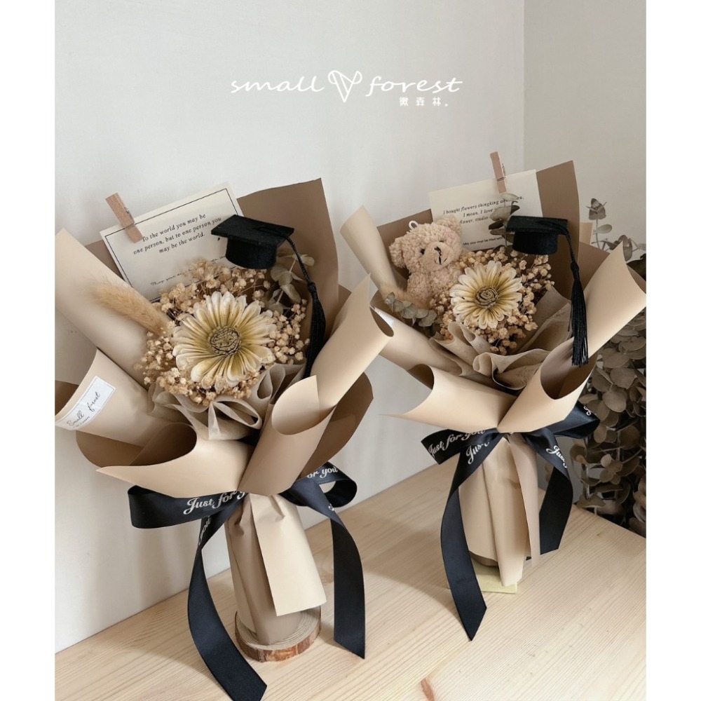 畢業熊花束 玫瑰花 花束 乾燥花 生日禮物 畢業花束 情人節 母親節 送禮-細節圖3