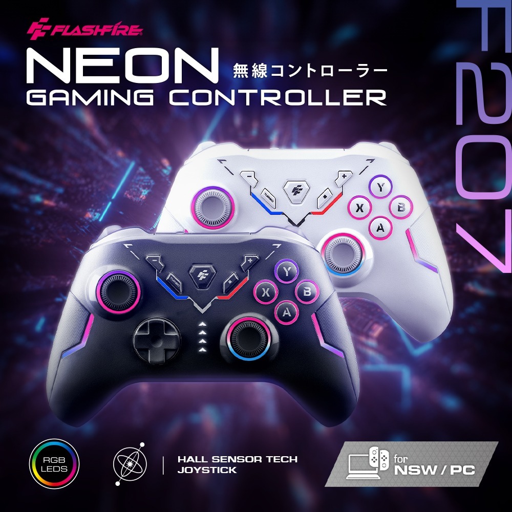 電玩遊戲王☆FlashFire NEON 遊隼無線高效能手把 PC Switch iOS 安卓 附無線接收器 黑神話悟空-細節圖2
