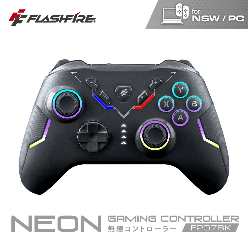 電玩遊戲王☆FlashFire NEON 遊隼無線高效能手把 PC Switch iOS 安卓 附無線接收器 黑神話悟空-規格圖1