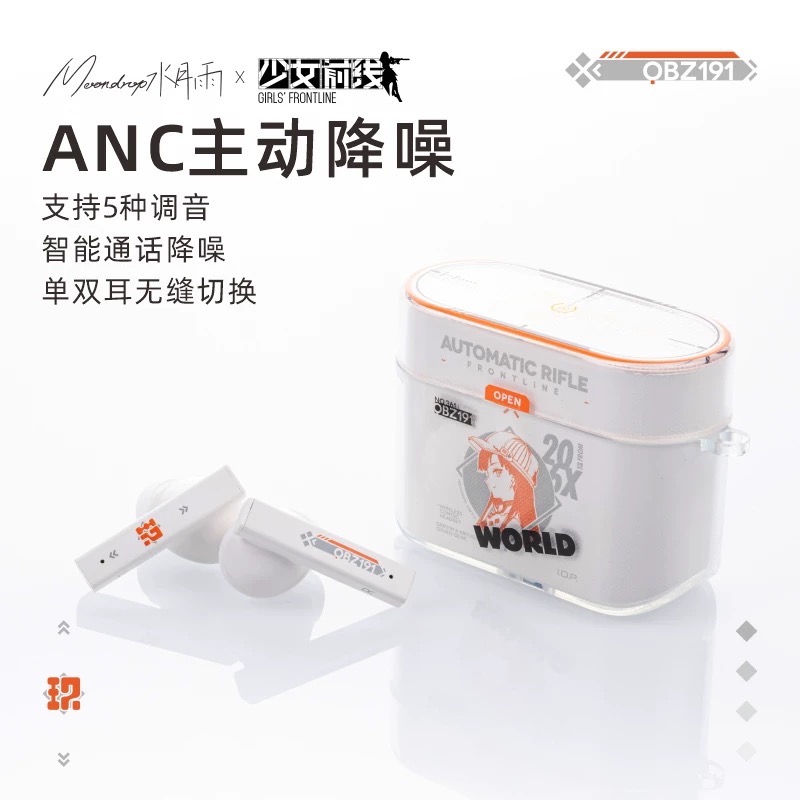 水月雨 NEKOCAKE 貓餅 少女前線聯名 降噪 TWS真無線藍牙耳機-細節圖2