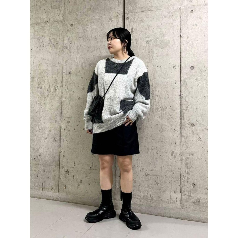 ：常花二手：🇯🇵 KBF ✿ 溫柔大色塊格紋針織毛衣（實拍照請看下方商品說明欄）日牌正品 現貨-細節圖4