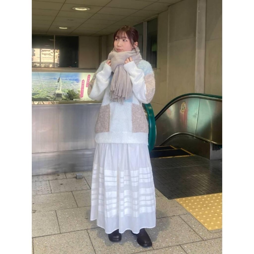 ：常花二手：🇯🇵 KBF ✿ 溫柔大色塊格紋針織毛衣（實拍照請看下方商品說明欄）日牌正品 現貨-細節圖10