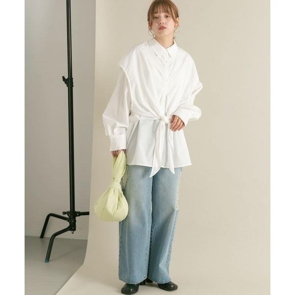 ：常花二手：🇯🇵 KBF ✿ 特殊背心造型綁帶襯衫（實拍照請看下方商品說明欄）日牌正品 現貨-細節圖4