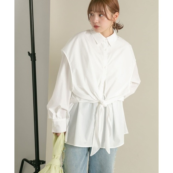 ：常花二手：🇯🇵 KBF ✿ 特殊背心造型綁帶襯衫（實拍照請看下方商品說明欄）日牌正品 現貨-規格圖11