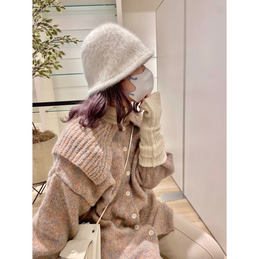 ：常花二手：🇯🇵 Kastane ✿ 超可愛大翻領長版針織外套（實拍照請看下方商品說明欄）＃正品-細節圖3