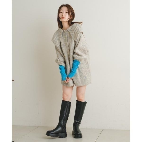 ：常花二手：🇯🇵 Kastane ✿ 超可愛大翻領長版針織外套（實拍照請看下方商品說明欄）＃正品-細節圖7