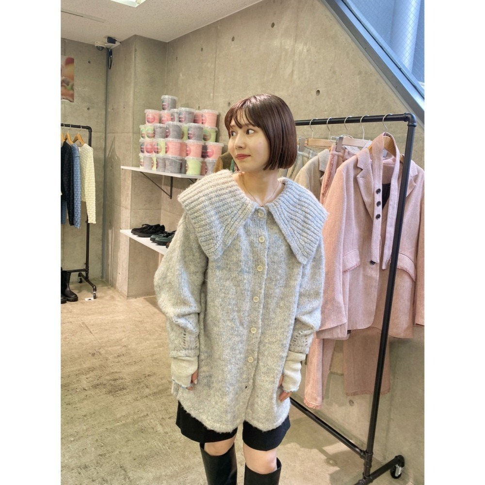 ：常花二手：🇯🇵 Kastane ✿ 超可愛大翻領長版針織外套（實拍照請看下方商品說明欄）＃正品-細節圖10