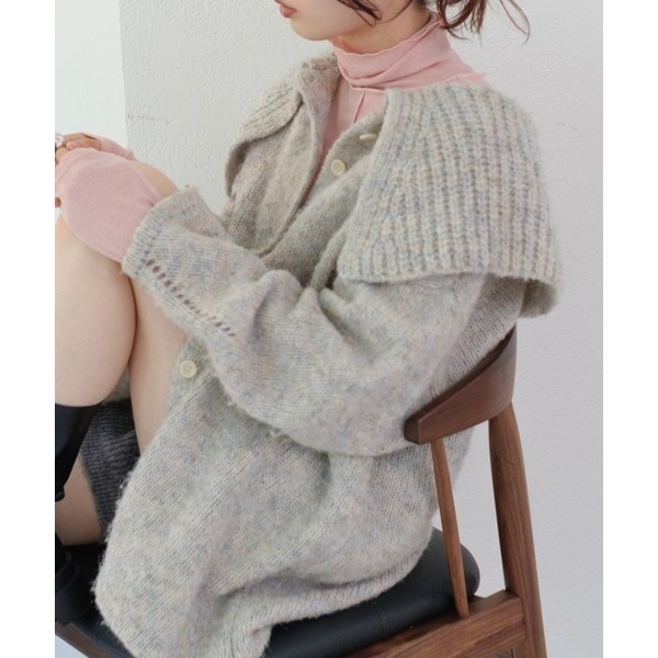 ：常花二手：🇯🇵 Kastane ✿ 超可愛大翻領長版針織外套（實拍照請看下方商品說明欄）＃正品-規格圖11