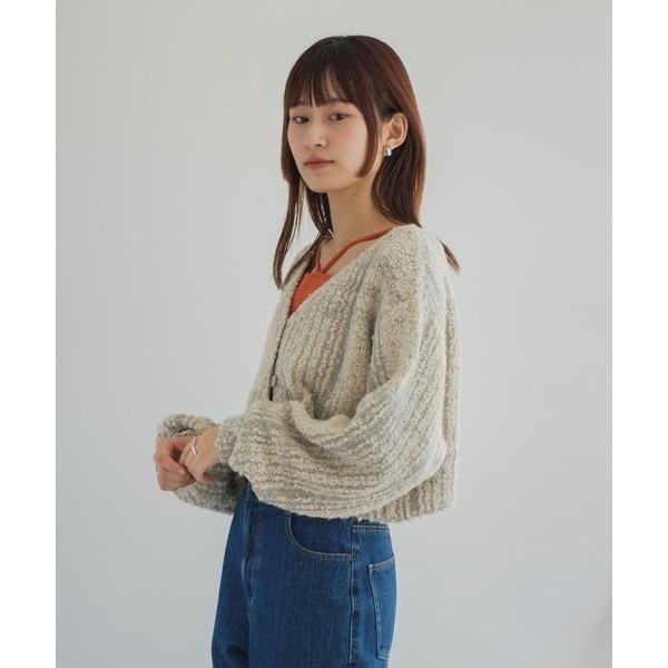 ：常花二手：🇯🇵 Kastane ✿ 特殊絨絨布料造型短版針織外套（實拍照請看下方商品說明欄）日牌正品 現貨-細節圖3