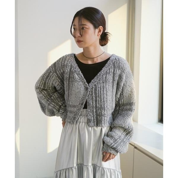 ：常花二手：🇯🇵 Kastane ✿ 特殊絨絨布料造型短版針織外套（實拍照請看下方商品說明欄）日牌正品 現貨-細節圖8