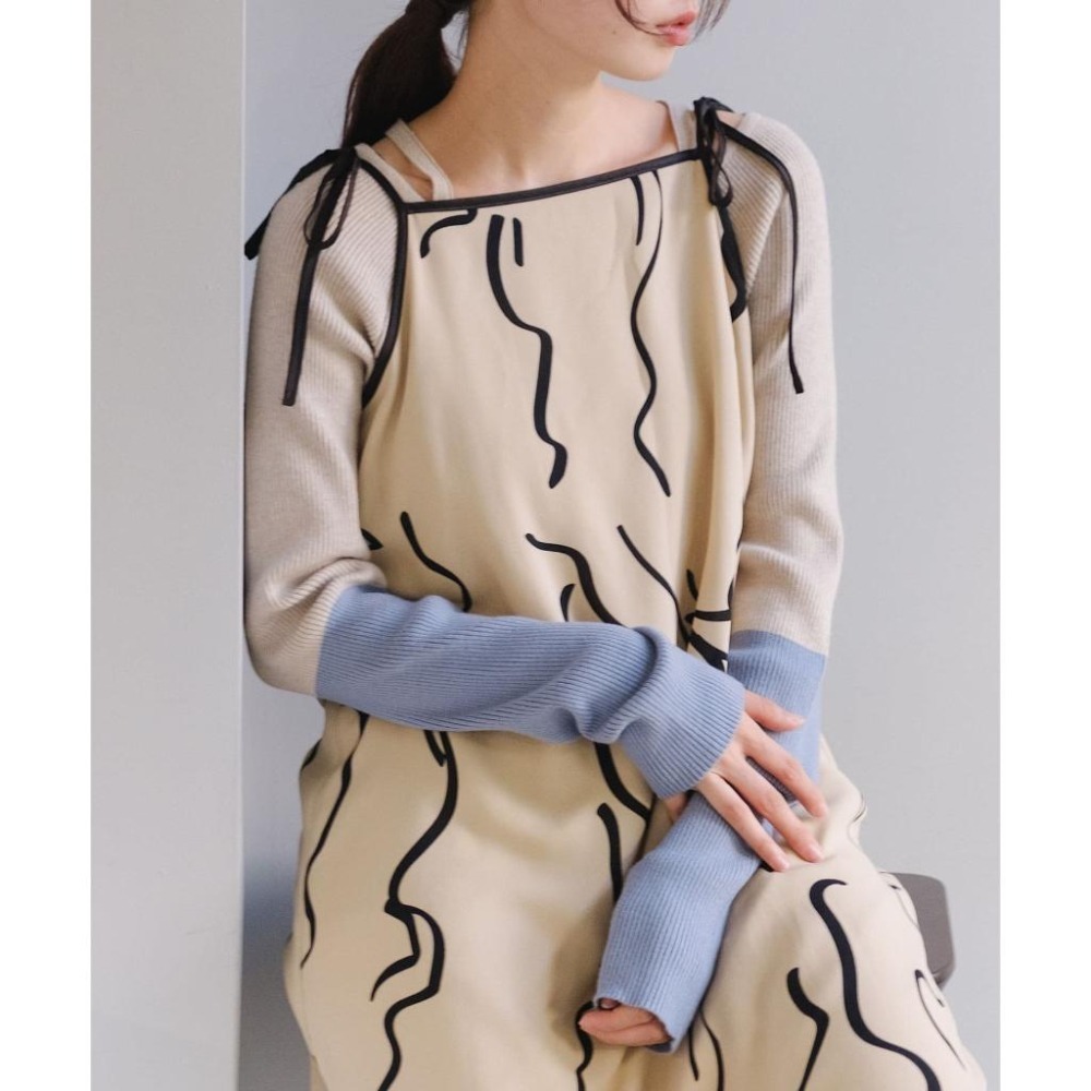 ：常花二手：🇯🇵 Kastane ✿ 撞色袖口針織內搭上衣（實拍照請看下方商品說明欄）＃日牌正品-細節圖2