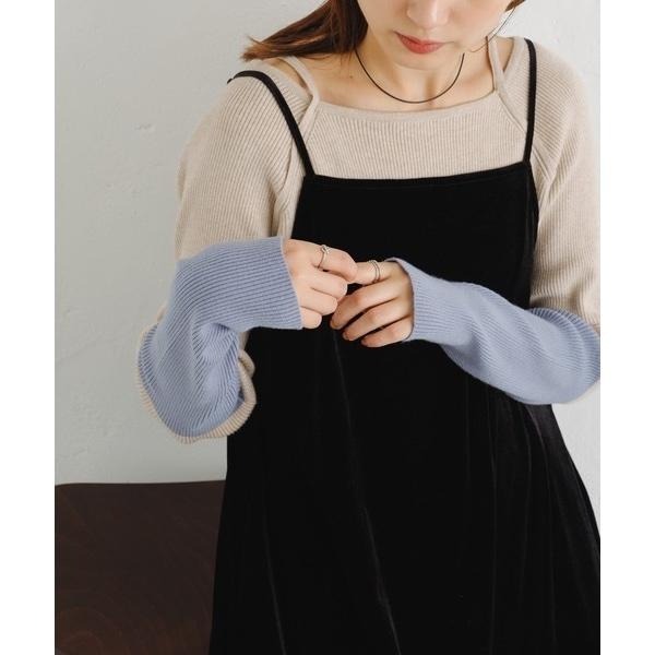 ：常花二手：🇯🇵 Kastane ✿ 撞色袖口針織內搭上衣（實拍照請看下方商品說明欄）＃日牌正品-細節圖9