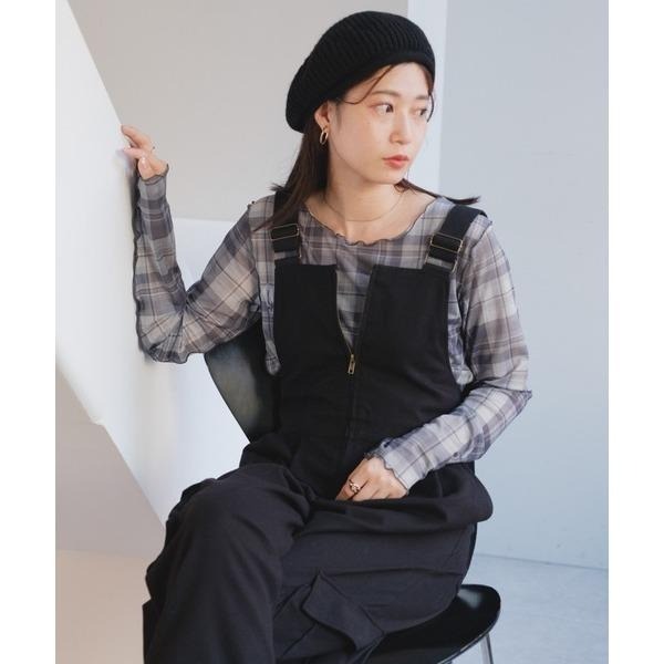 ：常花二手：🇯🇵 Kastane ✿ 學院風格紋透膚上衣（實拍照請看下方商品說明欄）日牌正品 現貨-細節圖2