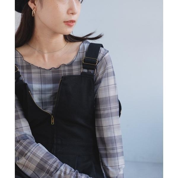 ：常花二手：🇯🇵 Kastane ✿ 學院風格紋透膚上衣（實拍照請看下方商品說明欄）日牌正品 現貨-細節圖3