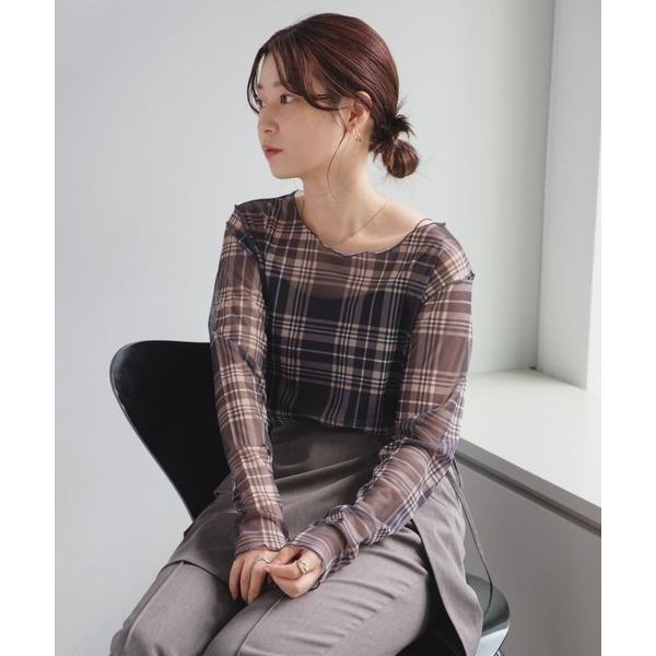 ：常花二手：🇯🇵 Kastane ✿ 學院風格紋透膚上衣（實拍照請看下方商品說明欄）日牌正品 現貨-細節圖6