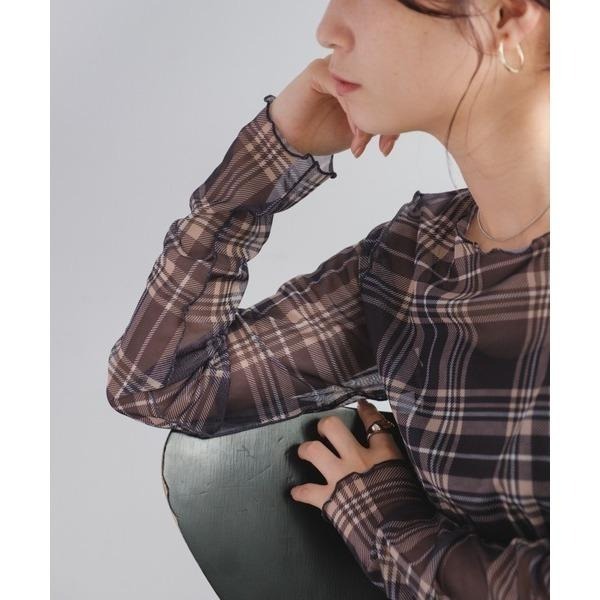 ：常花二手：🇯🇵 Kastane ✿ 學院風格紋透膚上衣（實拍照請看下方商品說明欄）日牌正品 現貨-細節圖7