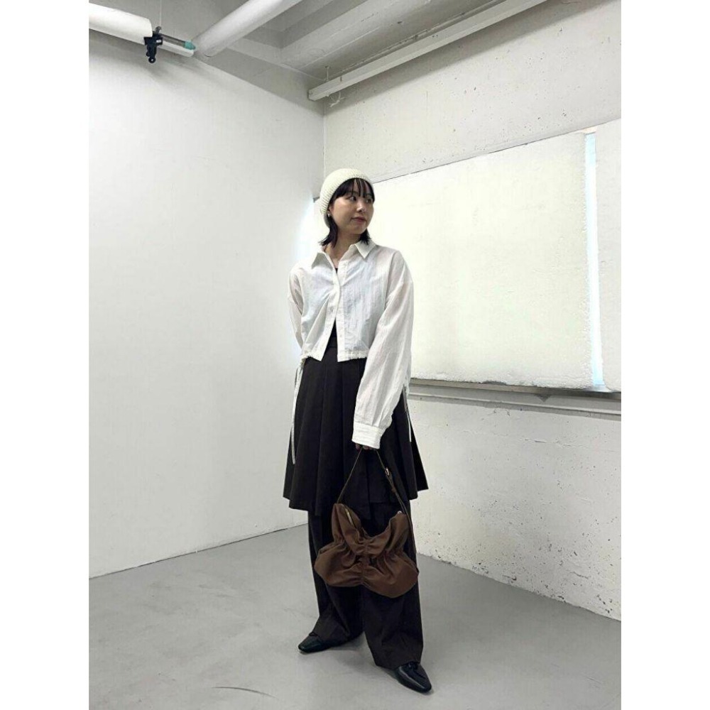 ：常花二手：🇯🇵 KBF ✿ 下擺抽繩短版襯衫（實拍照請看下方商品說明欄）日牌正品 現貨-細節圖6