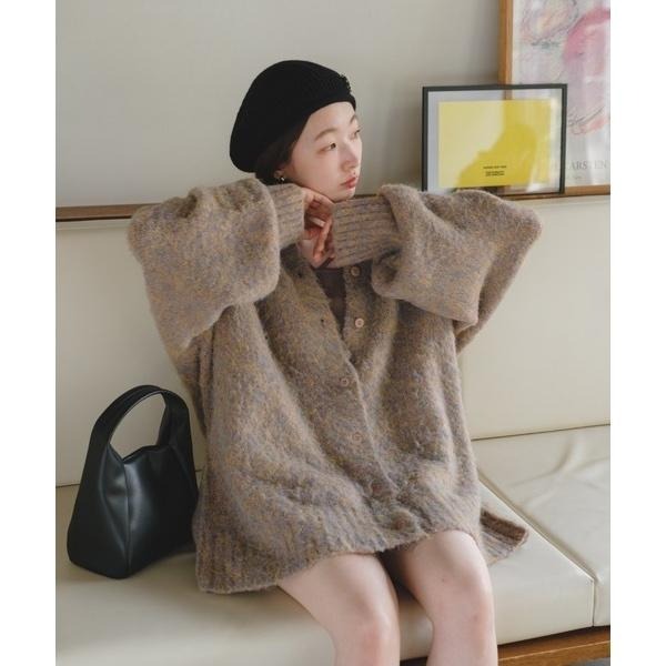 ：常花二手：🇯🇵 Kastane ✿ 混色針織綁帶長版外套（實拍照請看下方商品說明欄）日牌正品 現貨-細節圖5