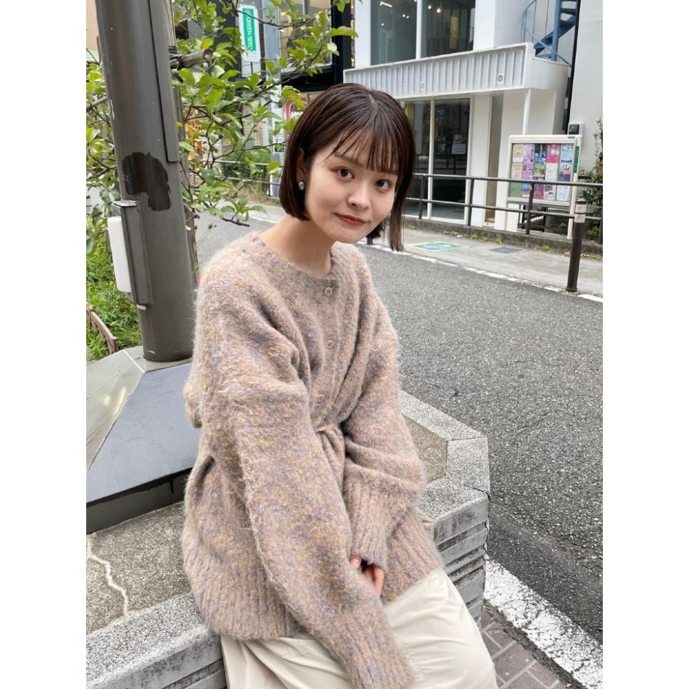 ：常花二手：🇯🇵 Kastane ✿ 混色針織綁帶長版外套（實拍照請看下方商品說明欄）日牌正品 現貨-細節圖6
