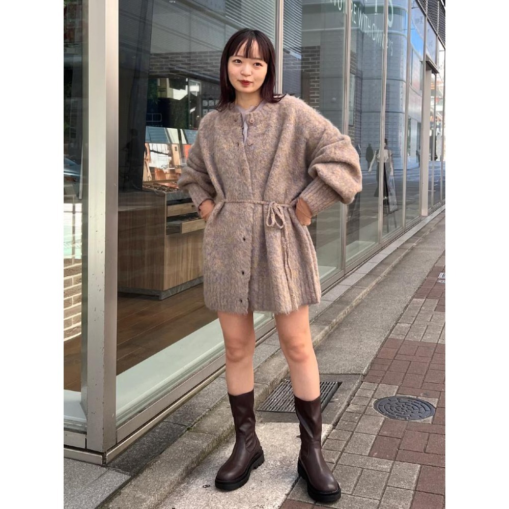 ：常花二手：🇯🇵 Kastane ✿ 混色針織綁帶長版外套（實拍照請看下方商品說明欄）日牌正品 現貨-細節圖7