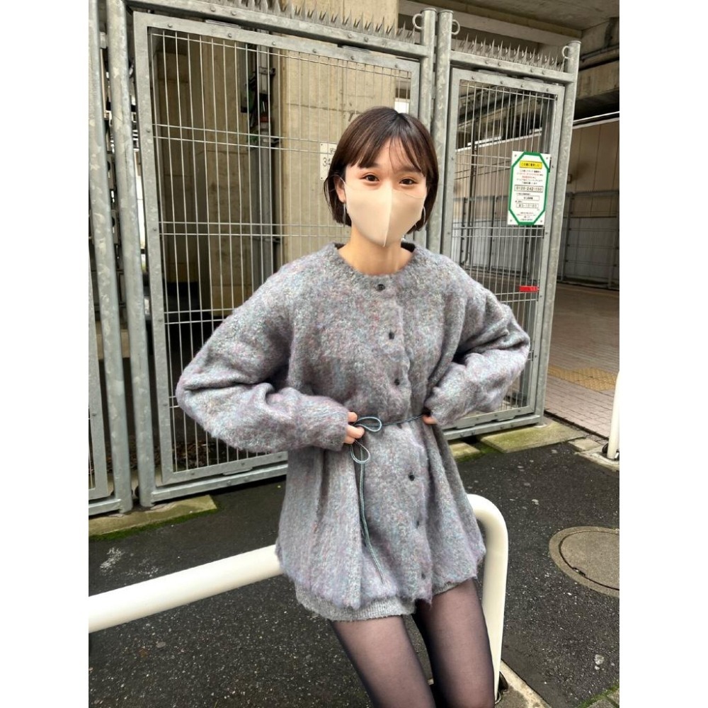 ：常花二手：🇯🇵 Kastane ✿ 藍紫混色針織毛毛長版外套（實拍照請看下方商品說明欄）＃日牌正品-細節圖6