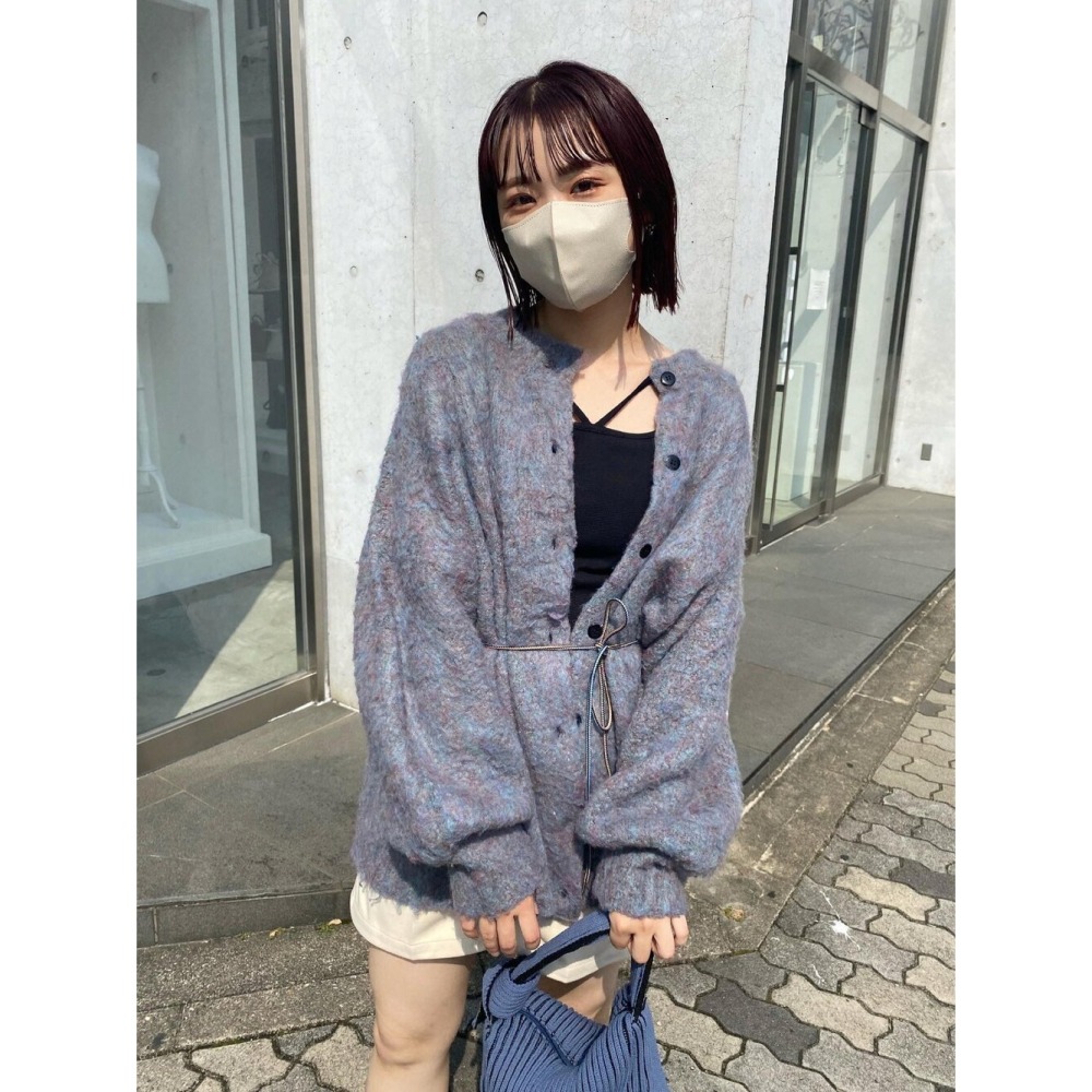 ：常花二手：🇯🇵 Kastane ✿ 藍紫混色針織毛毛長版外套（實拍照請看下方商品說明欄）＃日牌正品-細節圖11
