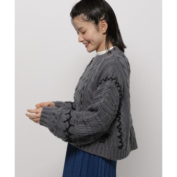 ：常花二手：🇯🇵 niko and... ✿ 撞色車線麻花針織毛衣（實拍照請看下方商品說明欄）日牌正品 現貨-細節圖4