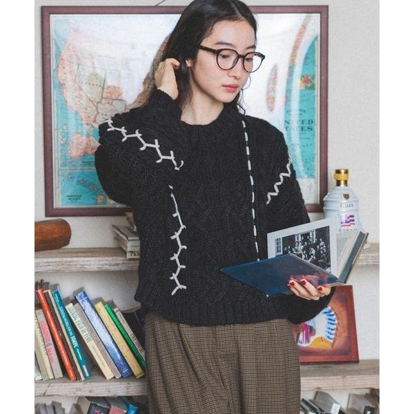 ：常花二手：🇯🇵 niko and... ✿ 撞色車線麻花針織毛衣（實拍照請看下方商品說明欄）日牌正品 現貨-細節圖6