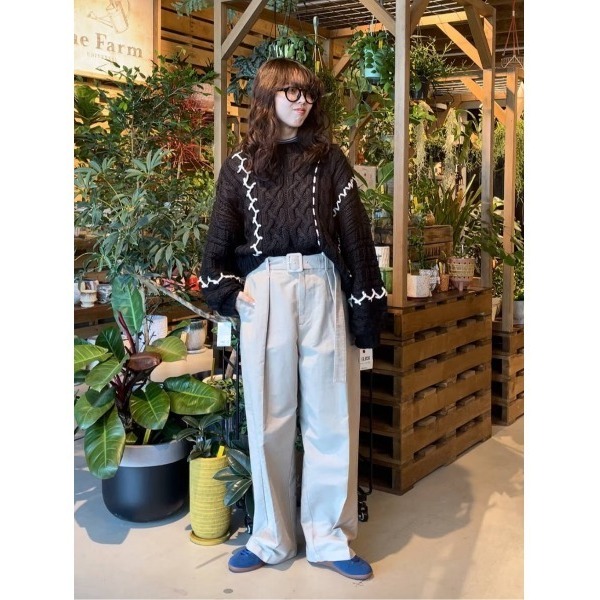 ：常花二手：🇯🇵 niko and... ✿ 撞色車線麻花針織毛衣（實拍照請看下方商品說明欄）日牌正品 現貨-細節圖10