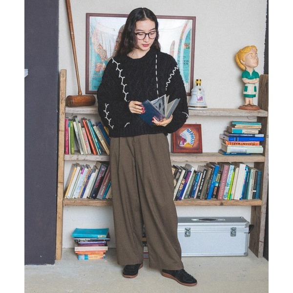 ：常花二手：🇯🇵 niko and... ✿ 撞色車線麻花針織毛衣（實拍照請看下方商品說明欄）日牌正品 現貨-細節圖11