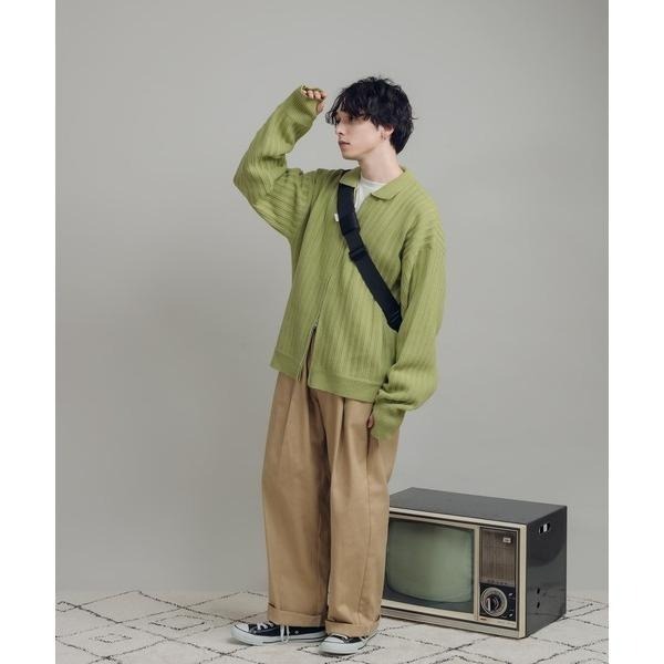 ：常花二手：🇯🇵 MUHET ✿ 寬鬆拉鍊針織襯衫外套（實拍照請看下方商品說明欄）日牌正品 現貨-細節圖2