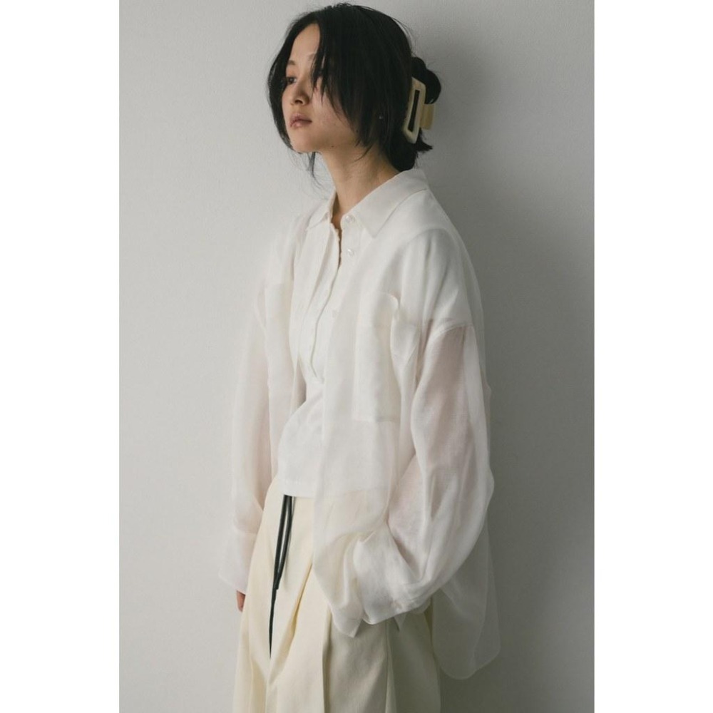 ：常花二手：🇯🇵 STYLEMIXER ✿ 寬袖大口袋透膚襯衫（實拍照請看下方商品說明欄）日牌正品 現貨-細節圖3