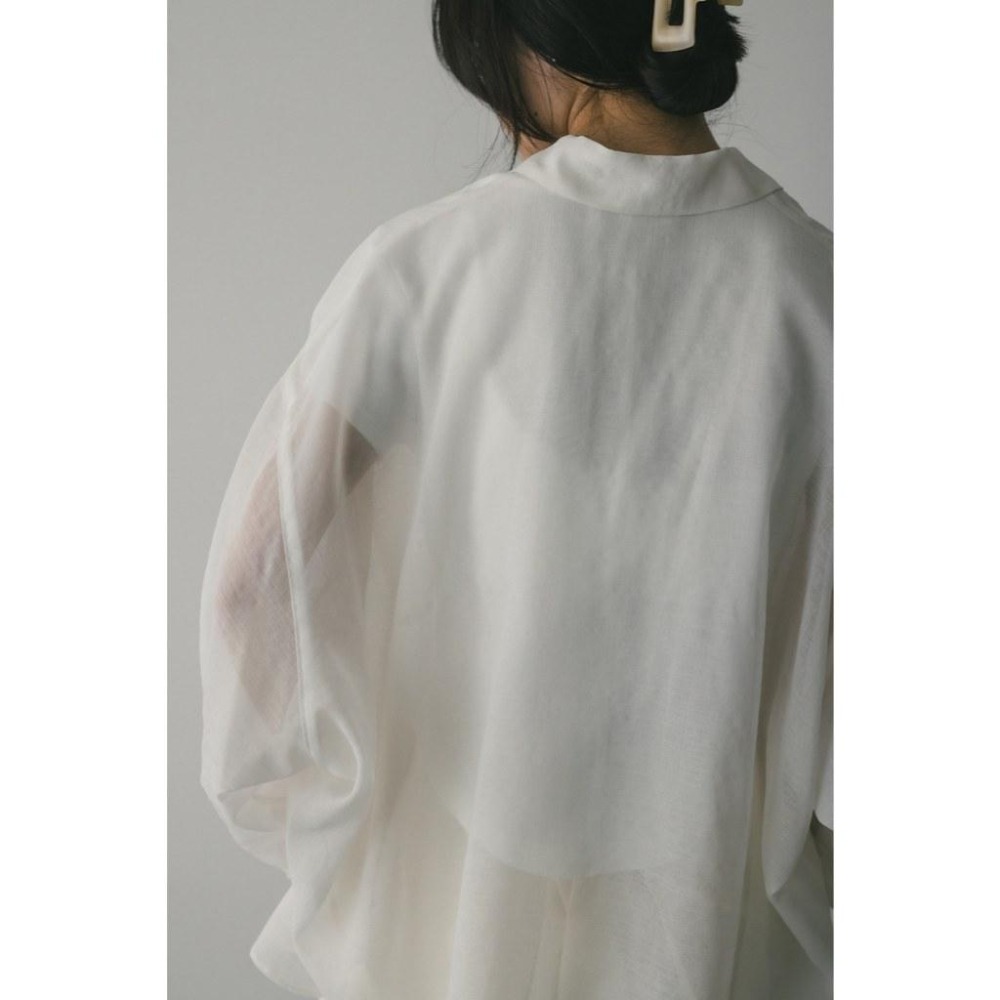 ：常花二手：🇯🇵 STYLEMIXER ✿ 寬袖大口袋透膚襯衫（實拍照請看下方商品說明欄）日牌正品 現貨-細節圖9