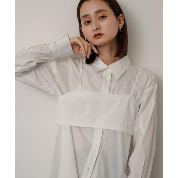 ：常花二手：🇯🇵 SENSE OF PLACE ✿ 馬甲造型套裝襯衫（實拍照請看下方商品說明欄）日牌正品 現貨-細節圖2