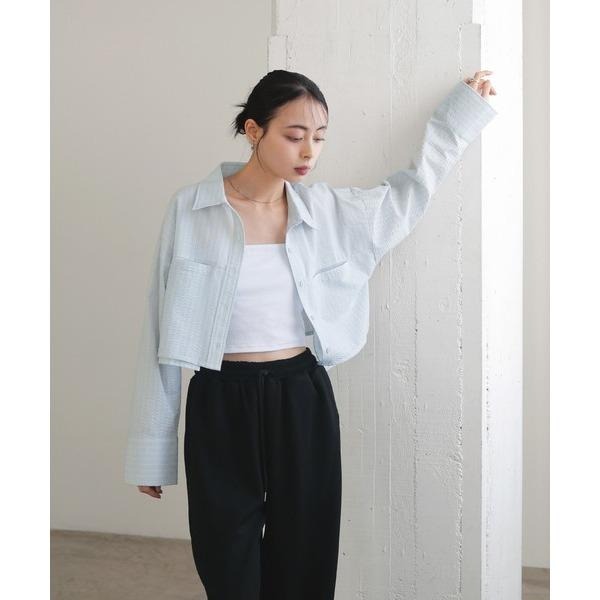 ：常花二手：🇯🇵 LIAN ✿ 寬袖條紋短版襯衫（實拍照請看下方商品說明欄）日牌正品 現貨-細節圖6