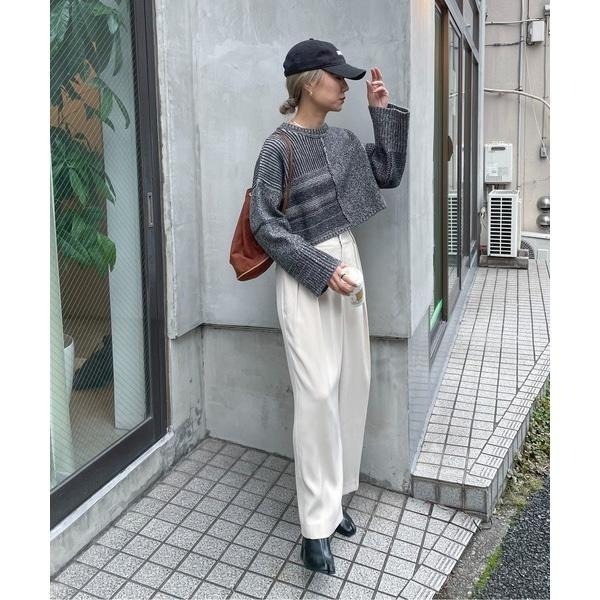 ：常花二手：🇯🇵 feepur ✿ 拼接花紋針織短版上衣（實拍照請看下方商品說明欄）日牌正品 現貨-細節圖11