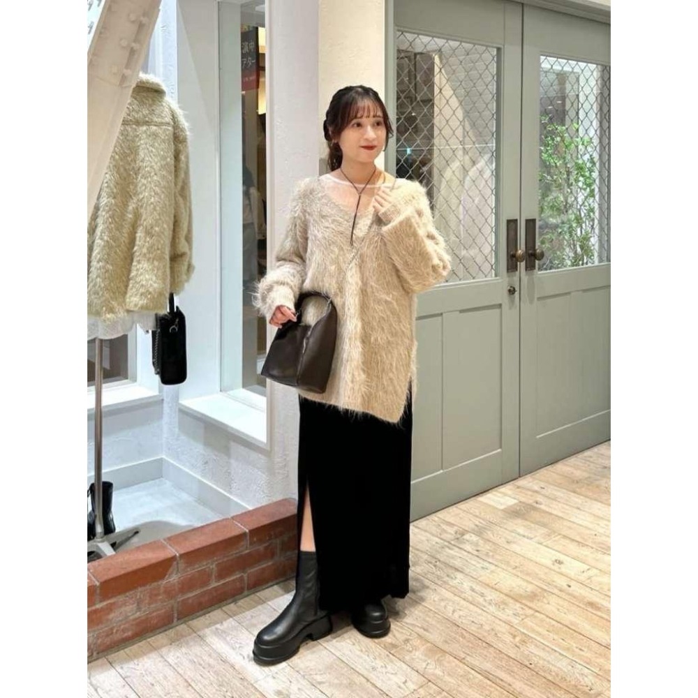 常花二手：🇯🇵 Kastane ✿ V領長海毛針織上衣（實拍照請看下方商品說明欄）日牌正品 現貨-細節圖3