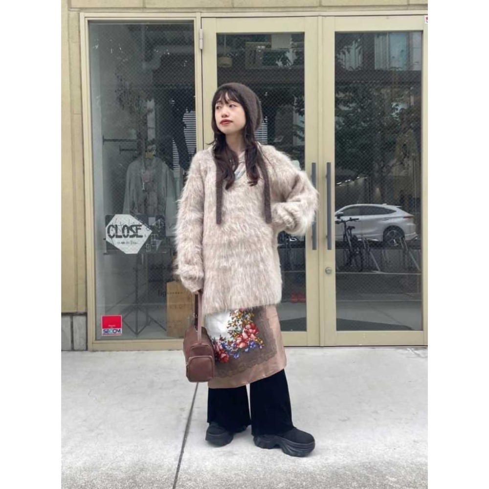 常花二手：🇯🇵 Kastane ✿ V領長海毛針織上衣（實拍照請看下方商品說明欄）日牌正品 現貨-細節圖4