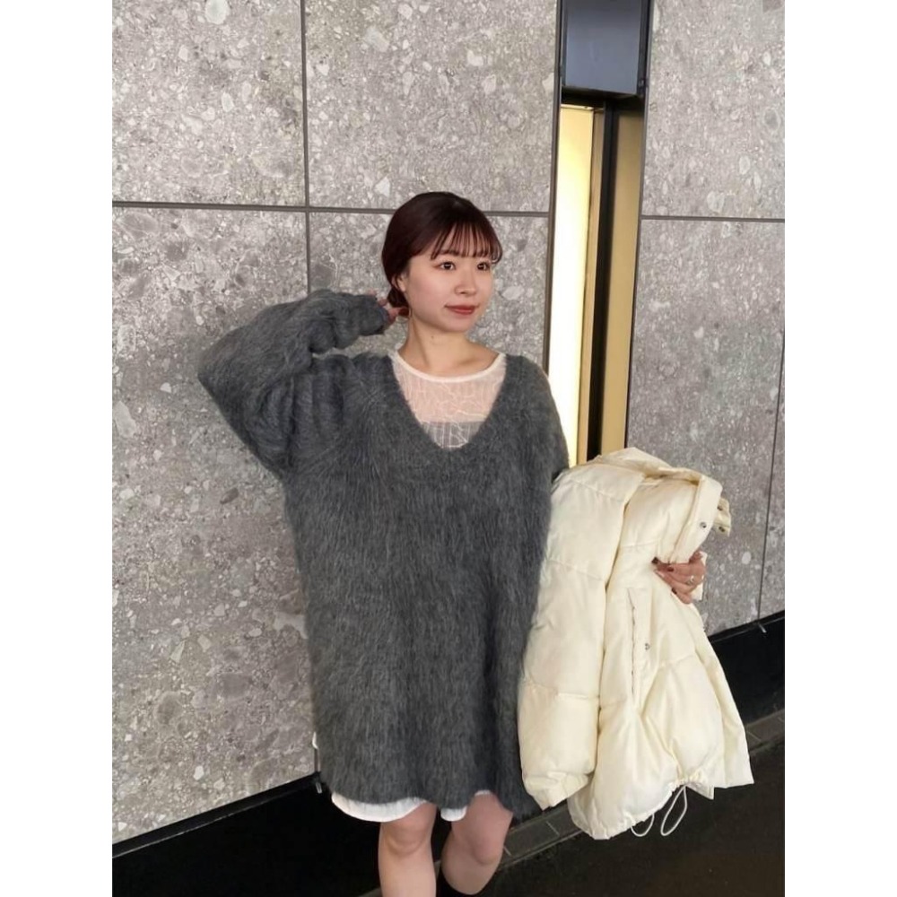 常花二手：🇯🇵 Kastane ✿ V領長海毛針織上衣（實拍照請看下方商品說明欄）日牌正品 現貨-細節圖6