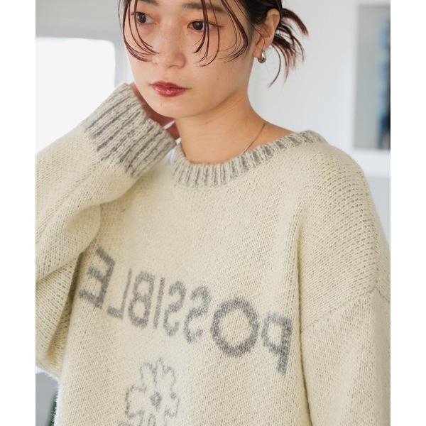 常花二手：🇯🇵 Kastane ✿ 撞色滾邊文字插圖短版毛衣（實拍照請看下方商品說明欄）日牌正品 現貨-細節圖6