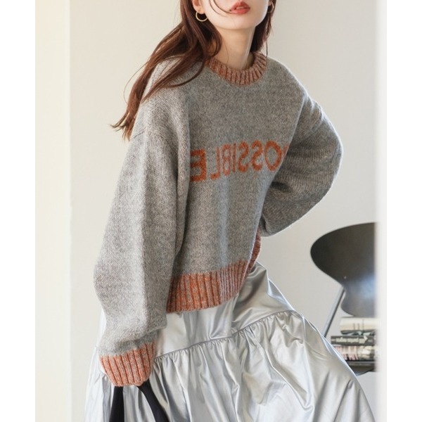 常花二手：🇯🇵 Kastane ✿ 撞色滾邊文字插圖短版毛衣（實拍照請看下方商品說明欄）日牌正品 現貨-規格圖10