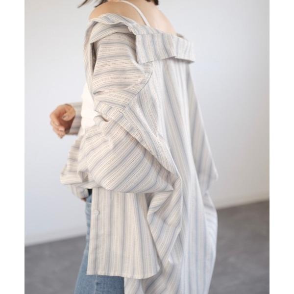 常花二手：🇯🇵 Reurie’ ✿ 薄荷巧克力條紋襯衫（實拍照請看下方商品說明欄）日牌正品 現貨-細節圖4