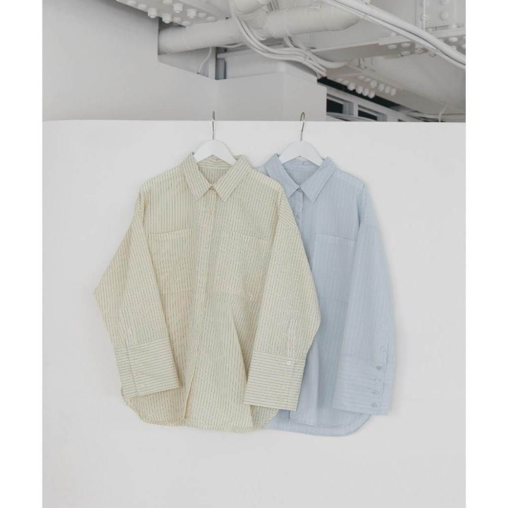 常花二手：🇯🇵 LIAN ✿ 寬袖挺版條紋襯衫（實拍照請看下方商品說明欄）日牌正品 現貨-細節圖9