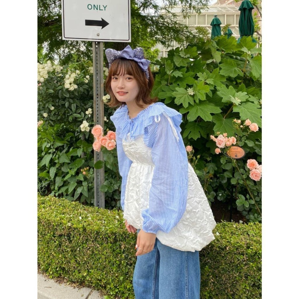 常花二手：🇯🇵 FREAK’S STORE ✿ 印度棉透膚荷葉領襯衫（實拍照請看下方商品說明欄）日牌正品 現貨-細節圖7