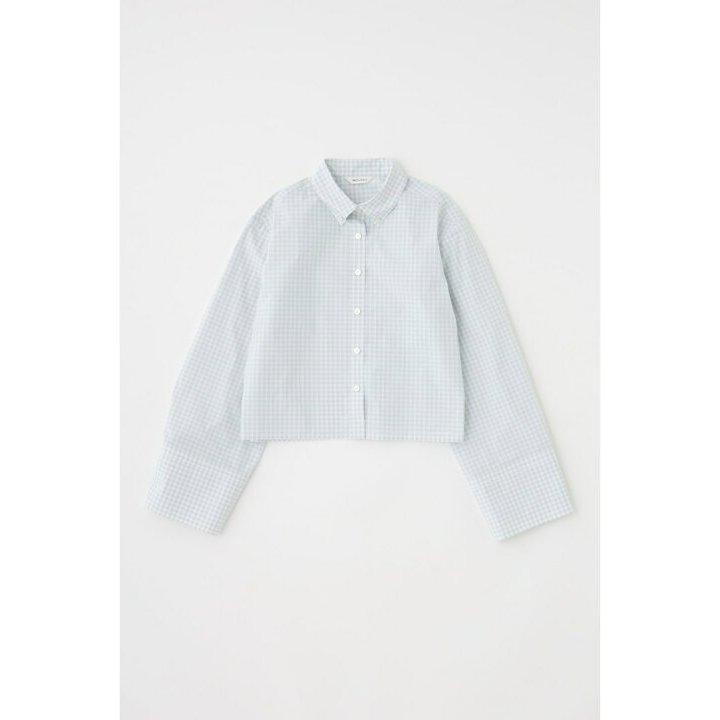 常花二手：🇯🇵 MOUSSY ✿ 寬袖格紋短版襯衫（實拍照請看下方商品說明欄）日牌正品 現貨-細節圖7