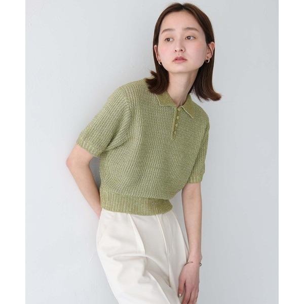 常花二手：🇯🇵 CLEIO ✿ 短袖針織包布釦氣質上衣（實拍照請看下方商品說明欄）日牌正品 現貨-細節圖4